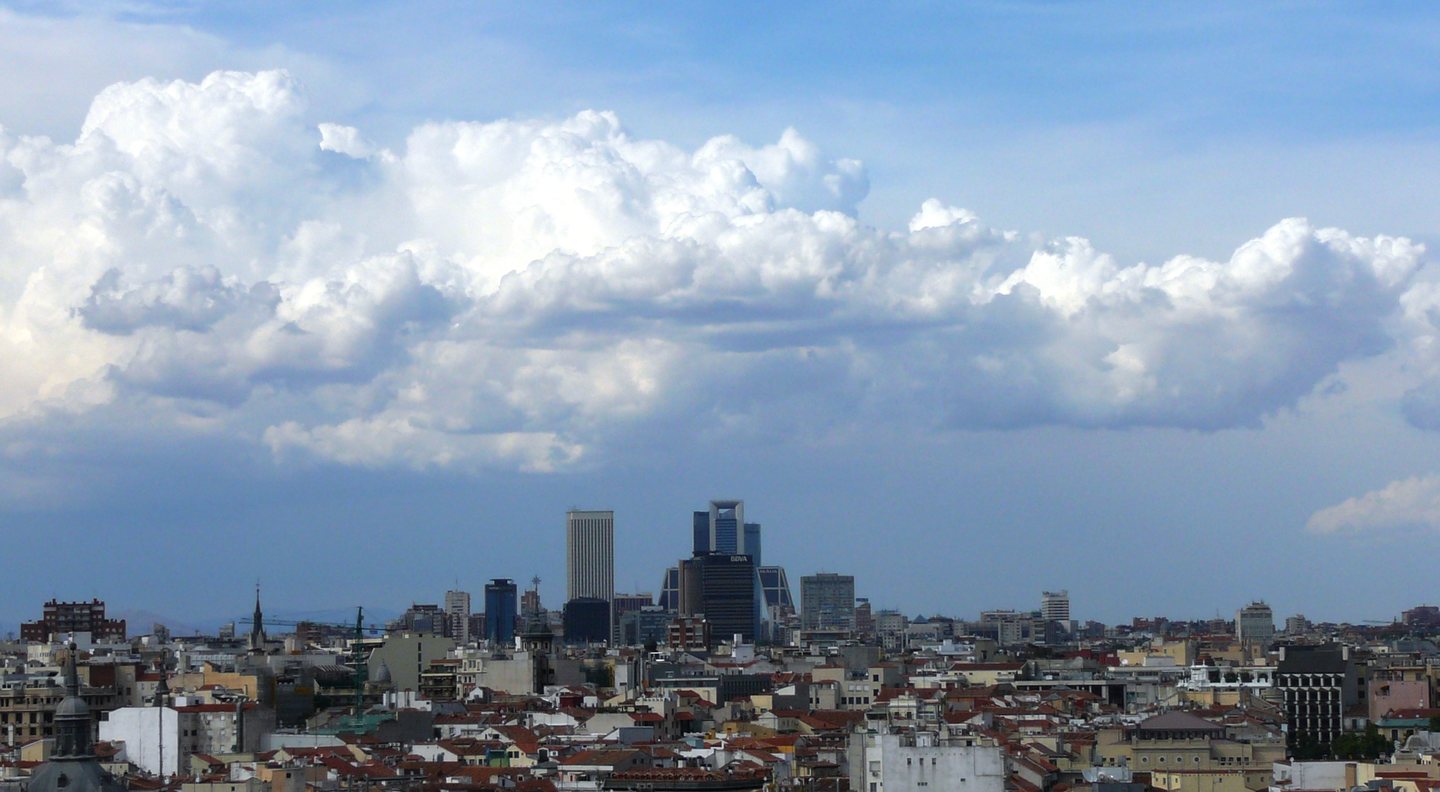 Madrid city skyline