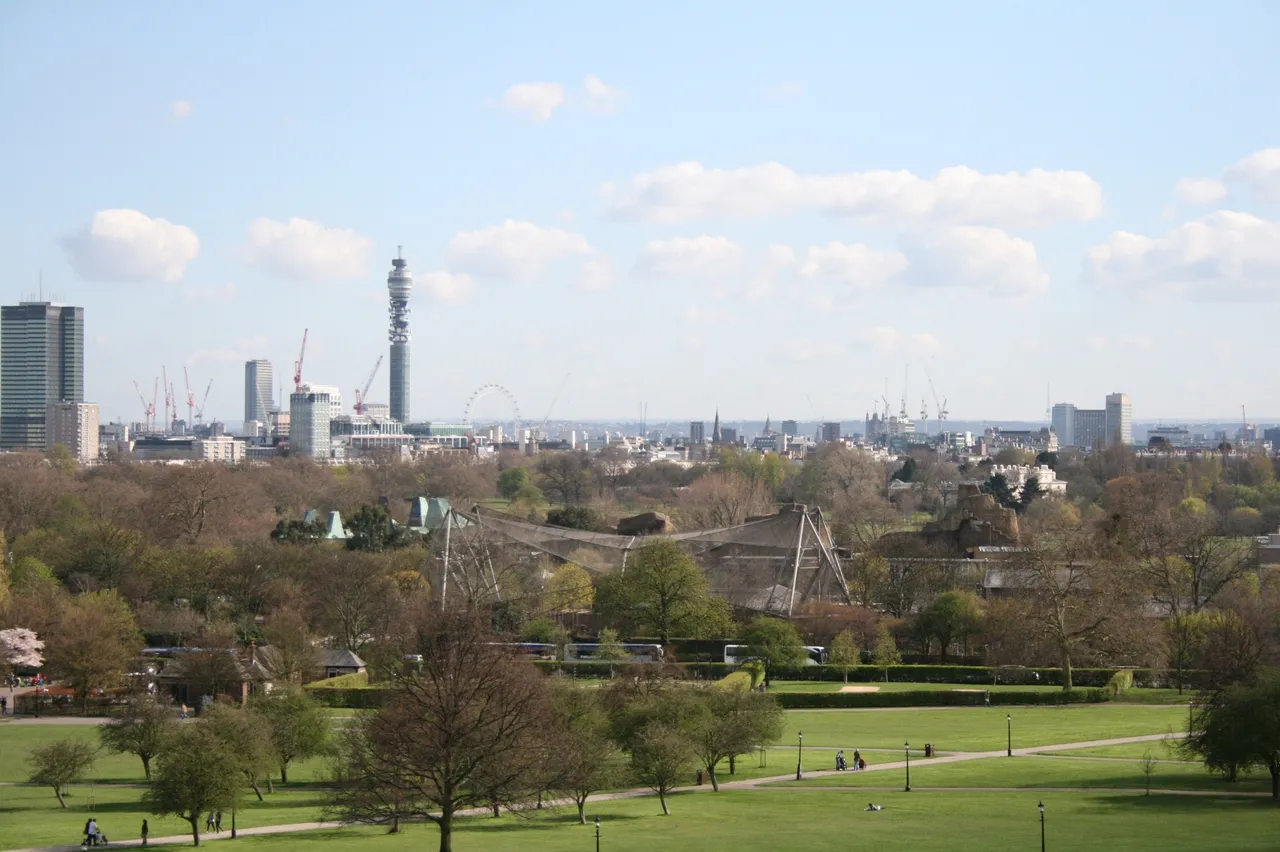 London skyline viewed from Primrose Hill