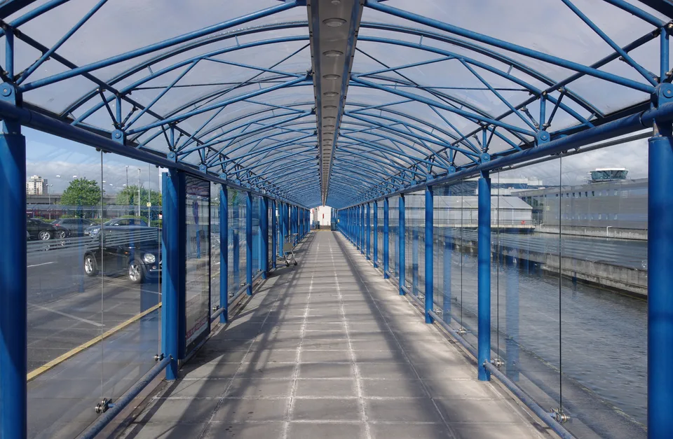 London City Airport walkway