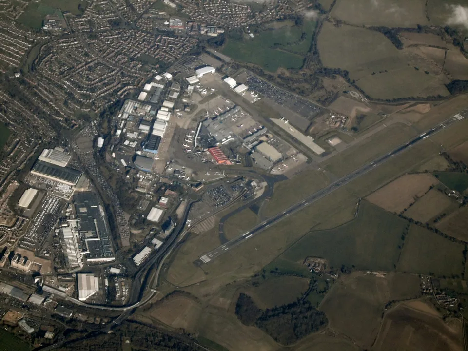 London Luton Airport from the air