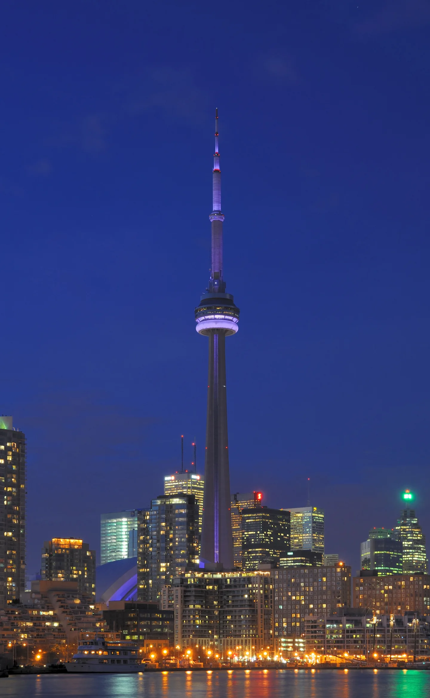 CN Tower skyline in Toronto at night