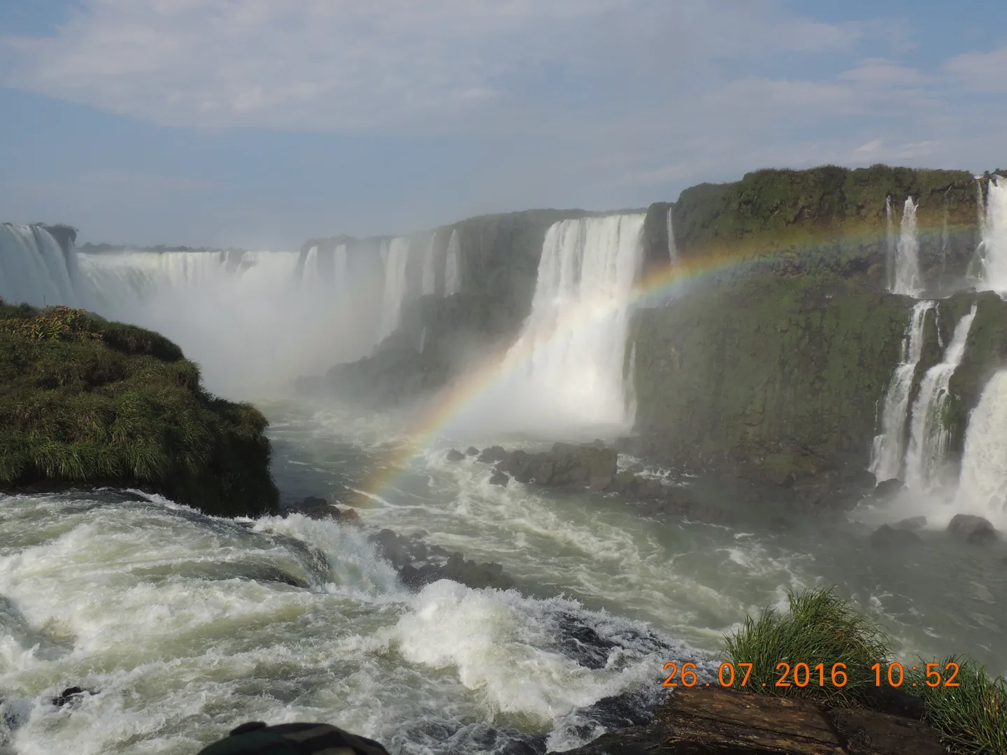 Panoramic view of Iguazu Falls in Brazil