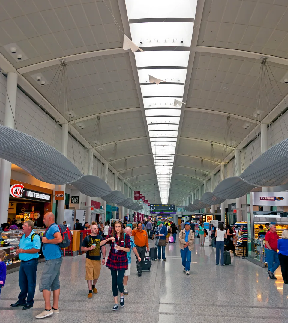 Terminal 1 interior at Toronto Pearson International Airport